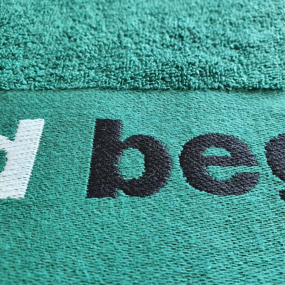 Strandtuch-mit-Borduere Strandtuch mit  Bordüreneinwebung GW450BW Motiv frei wählbar