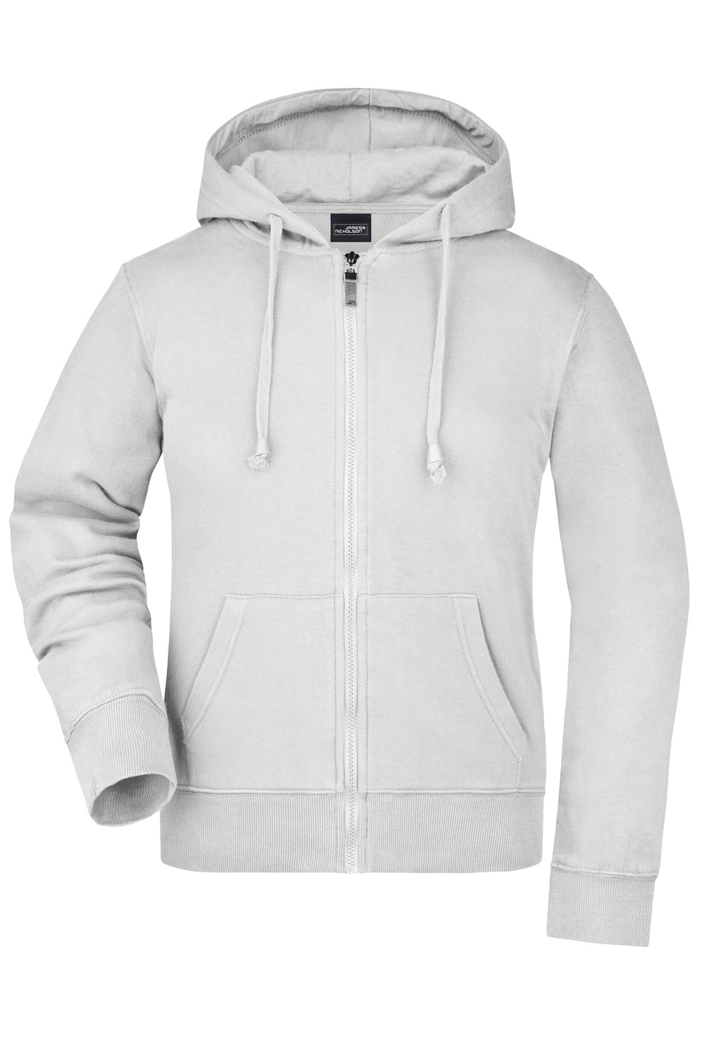 KapuzenjackeJames&NicholsonLadiesHoodedJacketJN053white Damen Kapuzenjacke James&Nicholson Ladies Hooded Jacket JN053