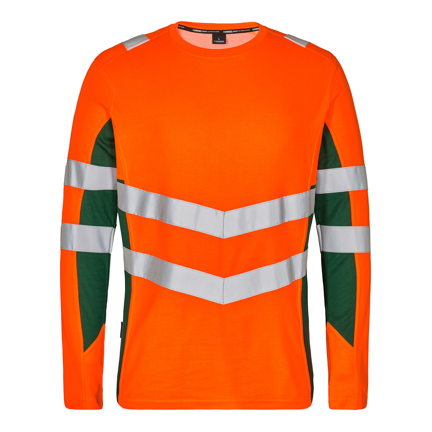HerrenSicherheitsshirtlangarmFEEngelSafety9545-182Orange/Grün101