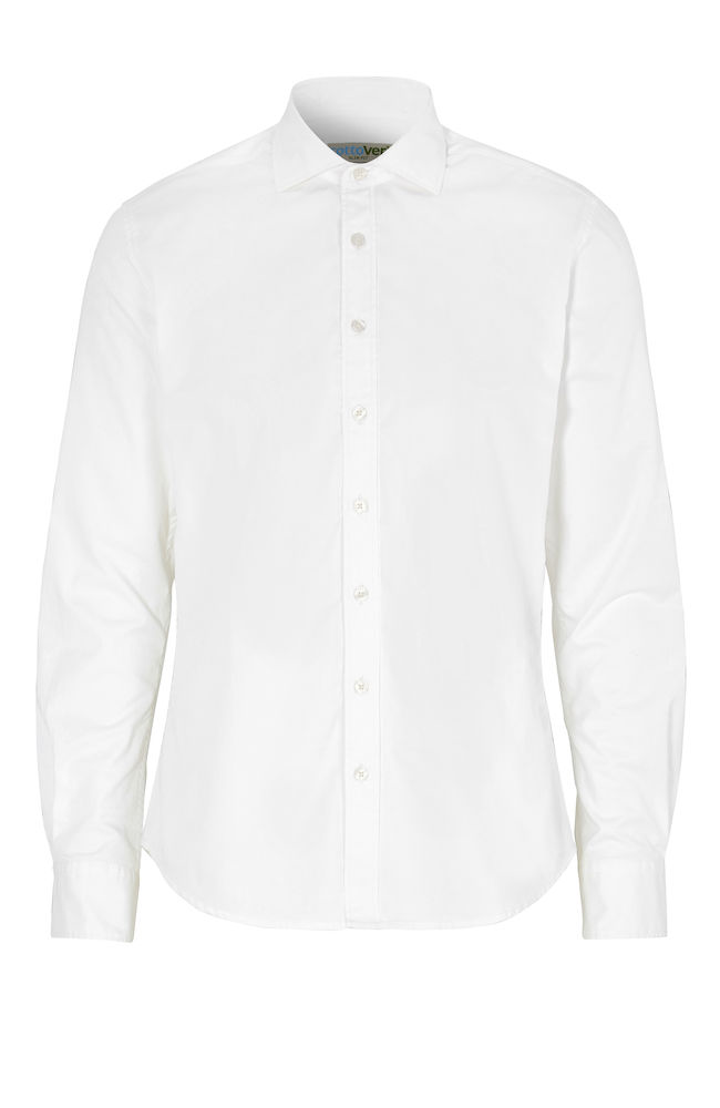 HemdLangarmCottoverTwillSlimFit141048Weiss100