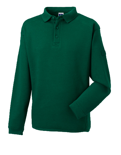 Herren Pullover Russell Workwear-Sweatshirt mit Kragen und Knopfleiste R-012M-0