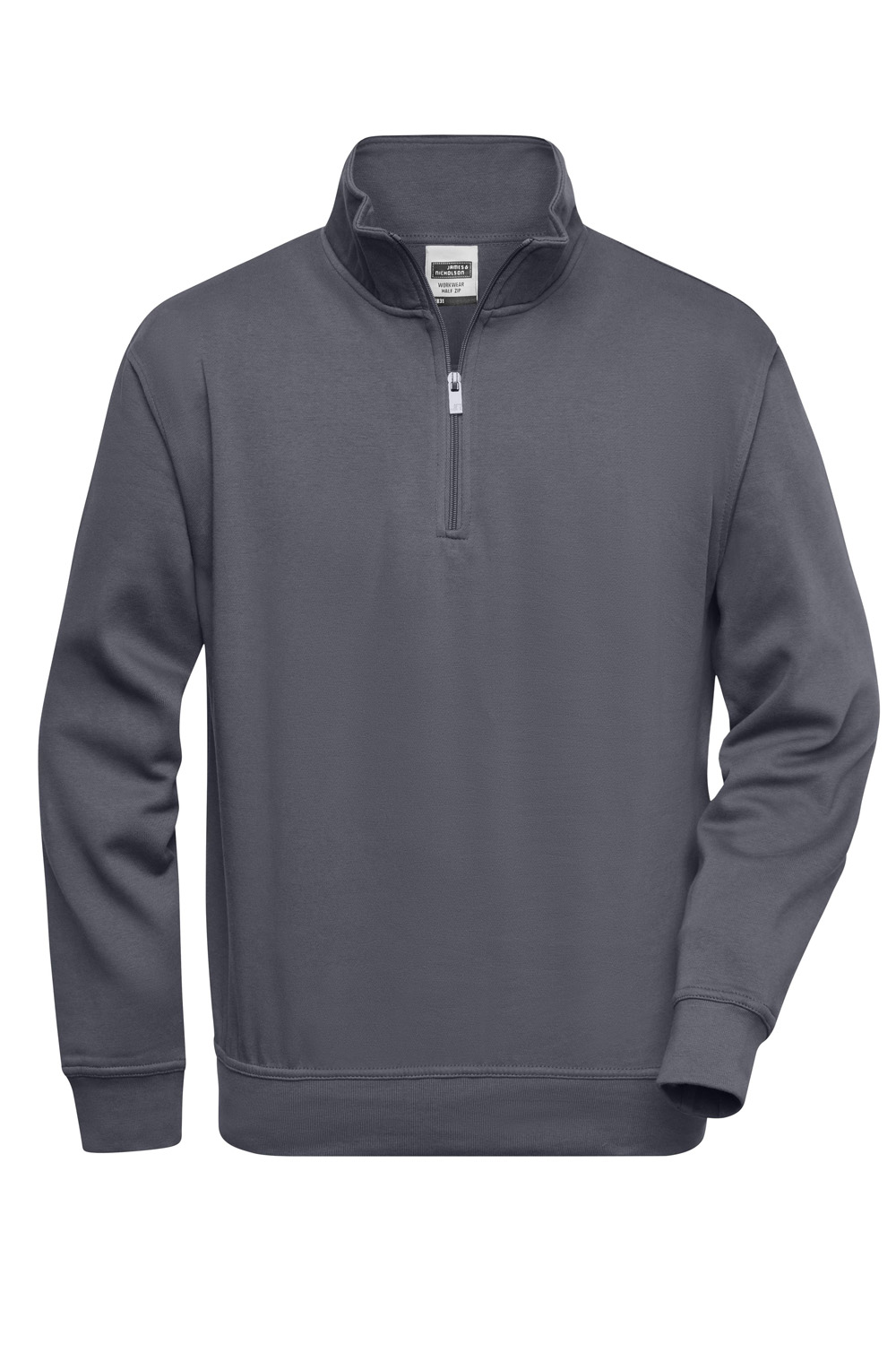 PullovermitZipperJames&NicholsonWorkwearHalfZipSweatJN831carbon