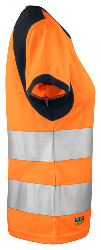 646012ProJobSicherheitsT-Shirtkurzarm6012ENISO20471Klasse2Orange/Schwarz1799