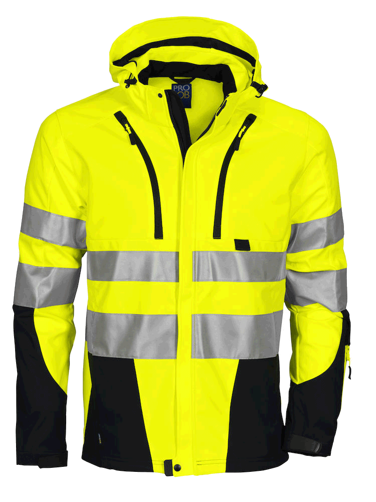 HerrenSicherheitsjackeProJob6419FunctionalJacketENISO20471Class3/2646419Gelb/Schwarz11_1