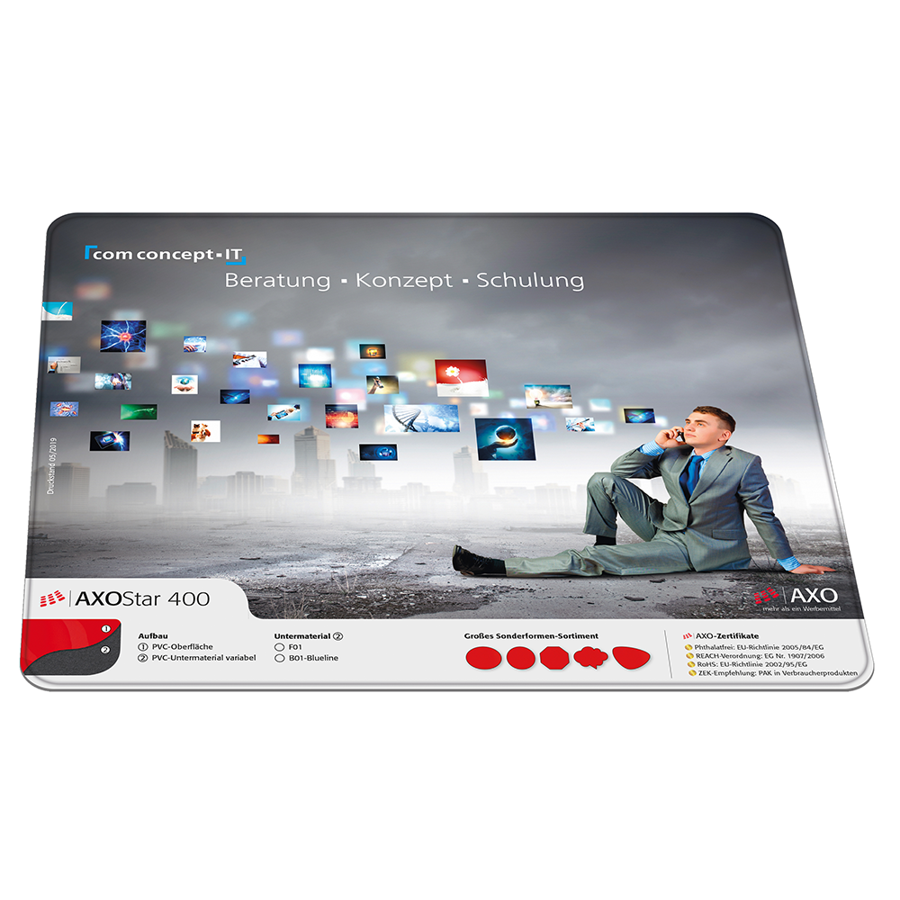 MausmattevollflächigbedrucktAXOStar-400Motivfreiwählbar