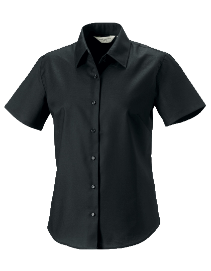 DamenBlusekurzarmRussellOxfordR-933F-0Black_1