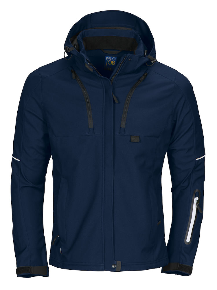 SoftshelljackeProJob34123-lagigeSoftshellJacke643412Marineblau58 Damen Softshelljacke ProJob 3412 3-lagige Softshell Jacke 643412