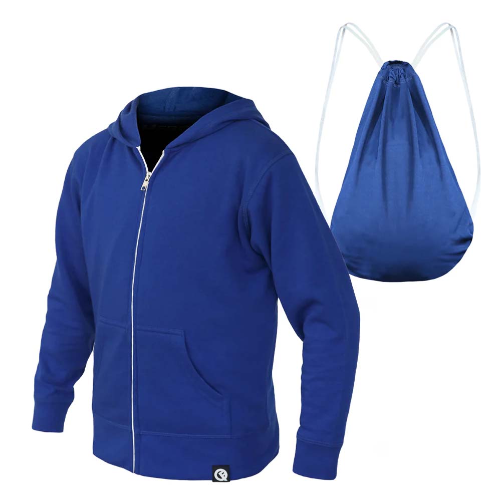 KinderKapuzenjackeQUIKFLIPKidsHeroHoodieLiteZip100111royalblue