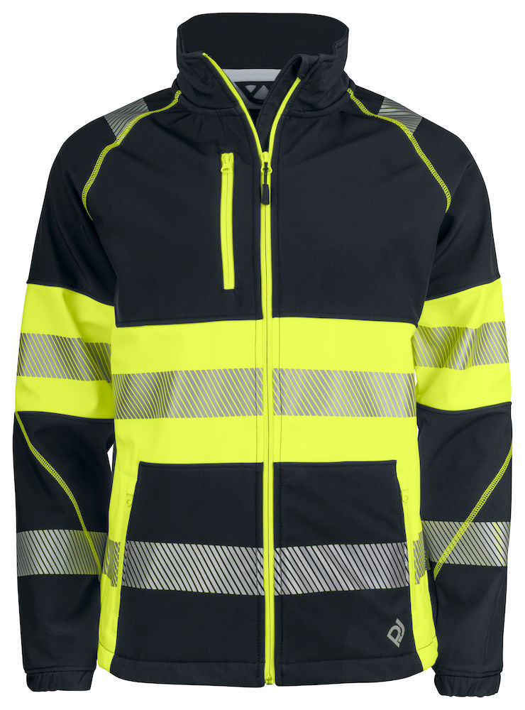 Herren Sicherheitsjacke Sicherheitsjacken Projob 6443 SOFTSHELL JACKE EN ISO 20471 KLASSE 1 646443