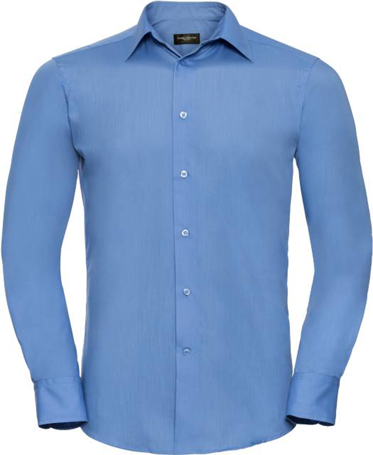 HerrenHemdlangarmRussellCollectionTailoredPolycottonR-924M-0CorporateBlue