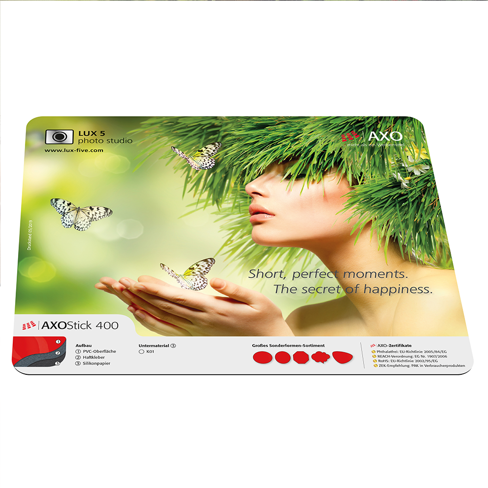 MausmattevollflächigbedrucktAXOStick-400Motivfreiwählbar Mausmatte vollflächig bedruckt AXOStick-400 Motiv frei wählbar