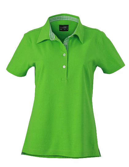 DamenPoloshirtkurzarmJames&NicholsonPlainJN969Lime-GreenLime-GreenWhite_1