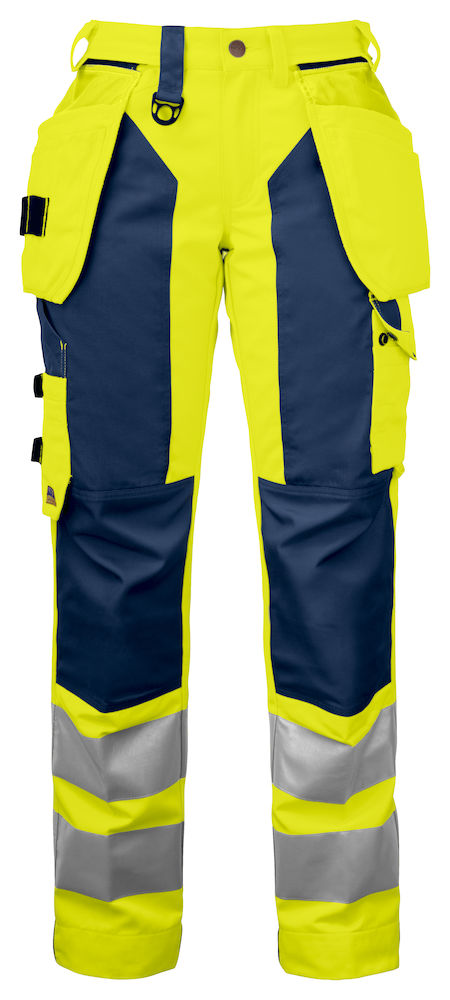 DamenSicherheitshoseProjob6519ARBEITSHOSEENISO20471KLASSE2646519yellow/navy10_1 Damen Sicherheitshose Projob 6519 ARBEITSHOSE EN ISO 20471 KLASSE 2 646519