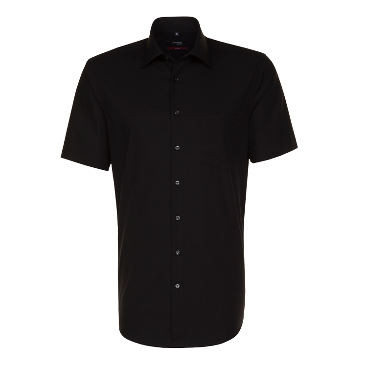 HerrenHemdkurzarmSeidenstickerModern1001schwarz84 Herren Hemd kurzarm Seidensticker Modern 1001