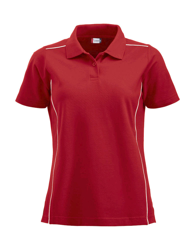 DamenPoloshirtkurzarmCliqueNewAlpena028223Rot35_1 Damen Poloshirt kurzarm Clique New Alpena 028223