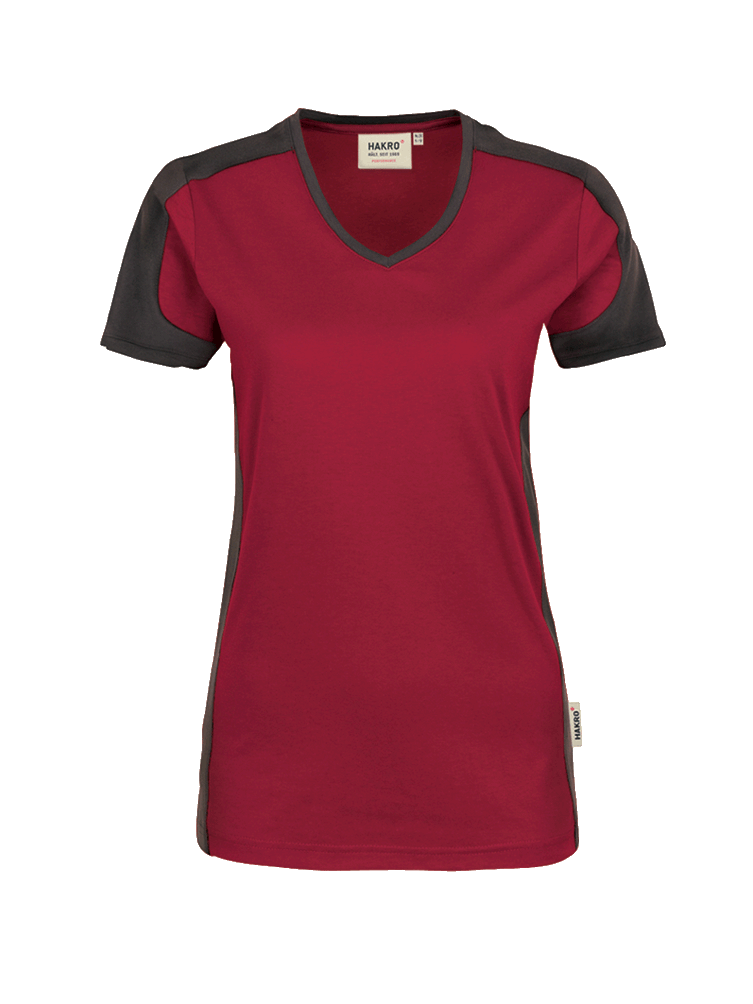 Damen T-Shirt V-Neck kurzarm Hakro Performance 190