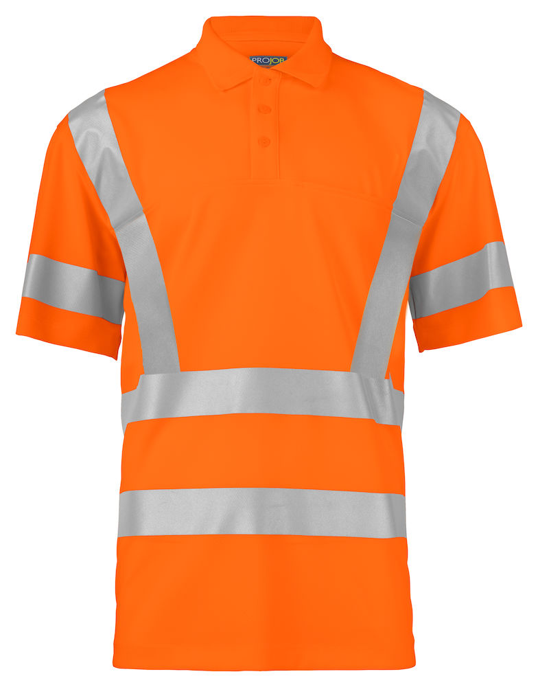 SicherheitsPoloshirtkurzarmProJob6040ENISO20471Klasse2/3646040Orange17