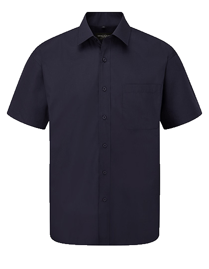 HerrenHemdkurzarmRussellPolycottonPoplinR-935M-0FrenchNavy_1 Herren Hemd kurzarm Russell Polycotton Poplin R-935M-0