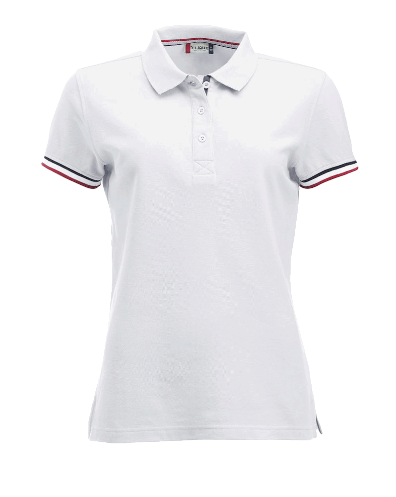 DamenPoloshirtkurzarmCliqueNewtonLadies028239Weiss00_1 Damen Poloshirt kurzarm Clique Newton Ladies 028239