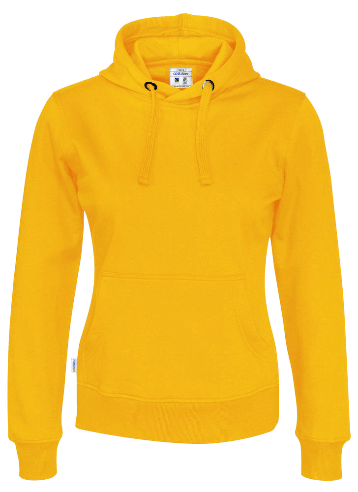 DamenKapuzenpulloverCottoverHoody141001Yellow255 Damen Kapuzenpullover Cottover Hoody 141001