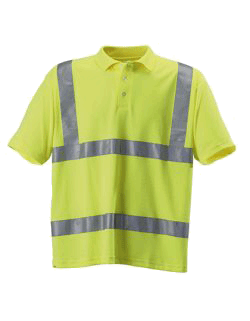 HerrenPoloshirtkurzarmKorntexHi-VizENISO20471KX070SignalYellow