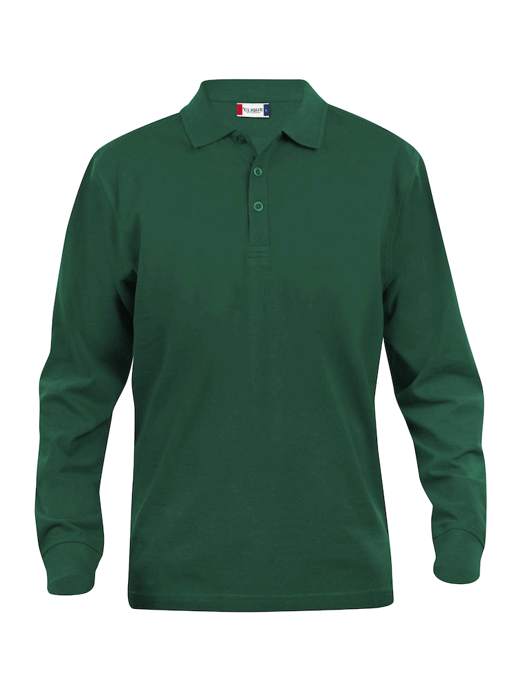 HerrenPoloshirtlangarmCliqueClassicLincolnL/S028245Flaschengrün68_1