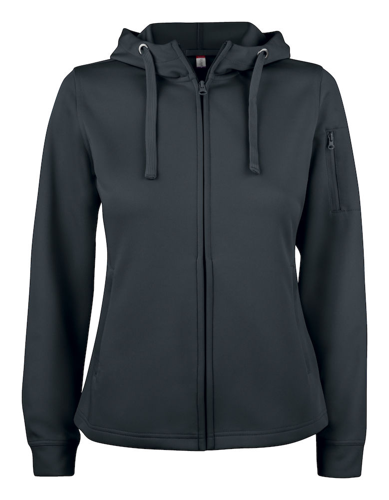 KapuzenjackeCliqueBasicActiveHoodyFullZip021015Schwarz99 Damen Kapuzenjacke Clique Basic Active Hoody Full Zip 021015