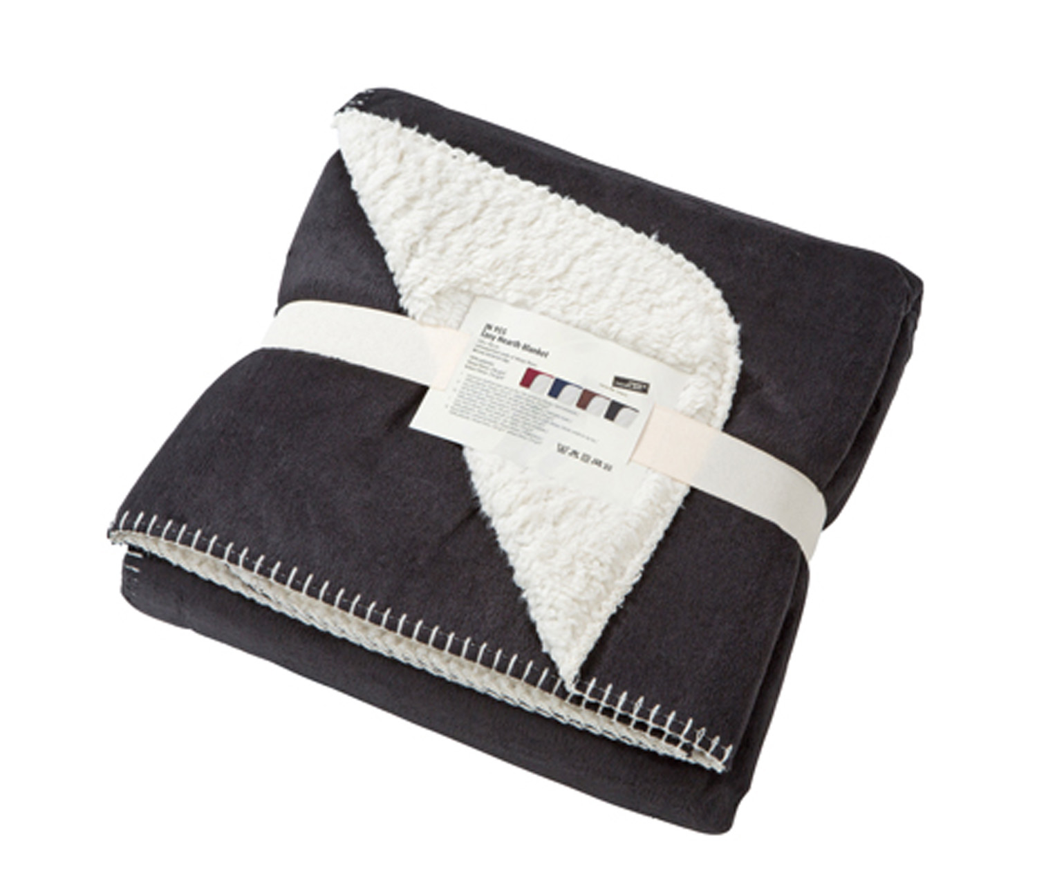 FleeceDeckeJames&NicholsonCosyHearthBlanketJN955anthracite/natural