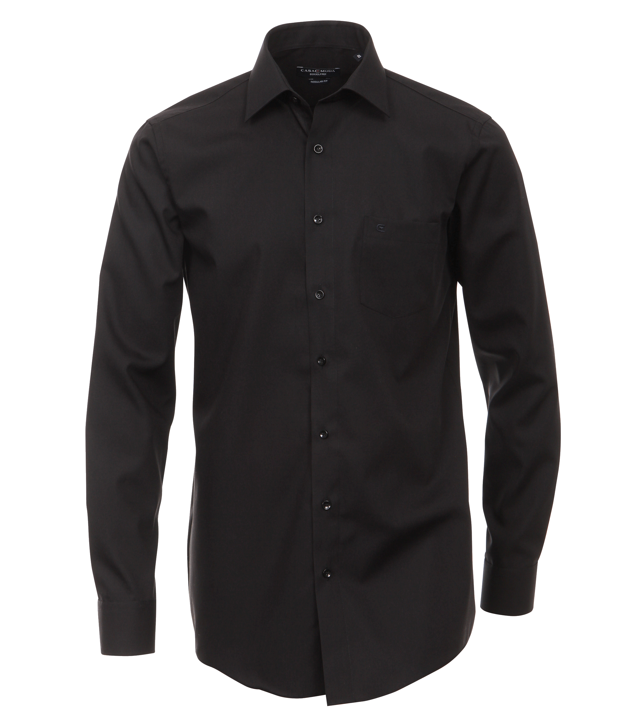HerrenHemdlangarmCasaModaChambrayComfortFit69erArm6069schwarz8000_1