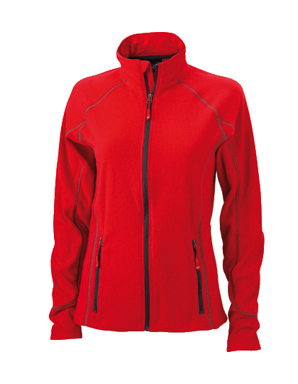 DamenFleecejackeJames&NicholsonStructureJN596RedCarbon_1 Damen Fleecejacke James&Nicholson Structure JN596