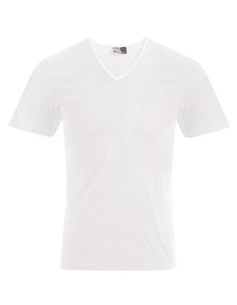 Herren T-Shirt kurzarm Promodoro Slim Fit V-Neck-T 3082 White