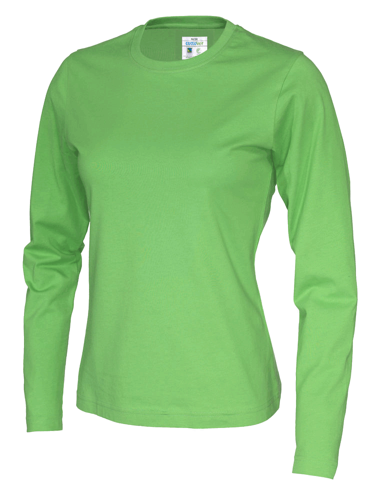 Damen T-Shirt langarm Cottover Jersey LS 141019 Green 645