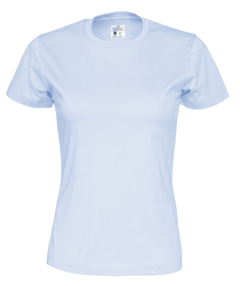 Damen T-Shirt kurzarm Cottover Jersey 141007 Sky blue 725