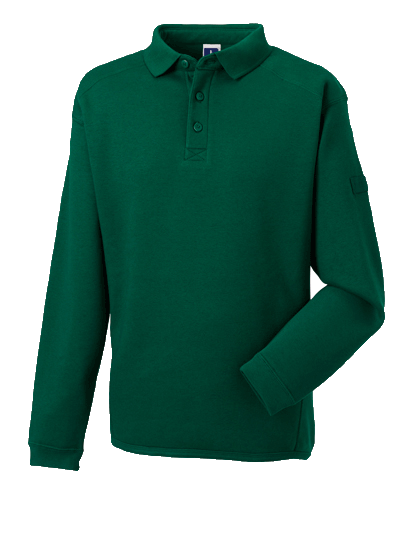Herren Pullover Russell Workwear-Sweatshirt mit Kragen und Knopfleiste R-012M-0 Bottle Green_1