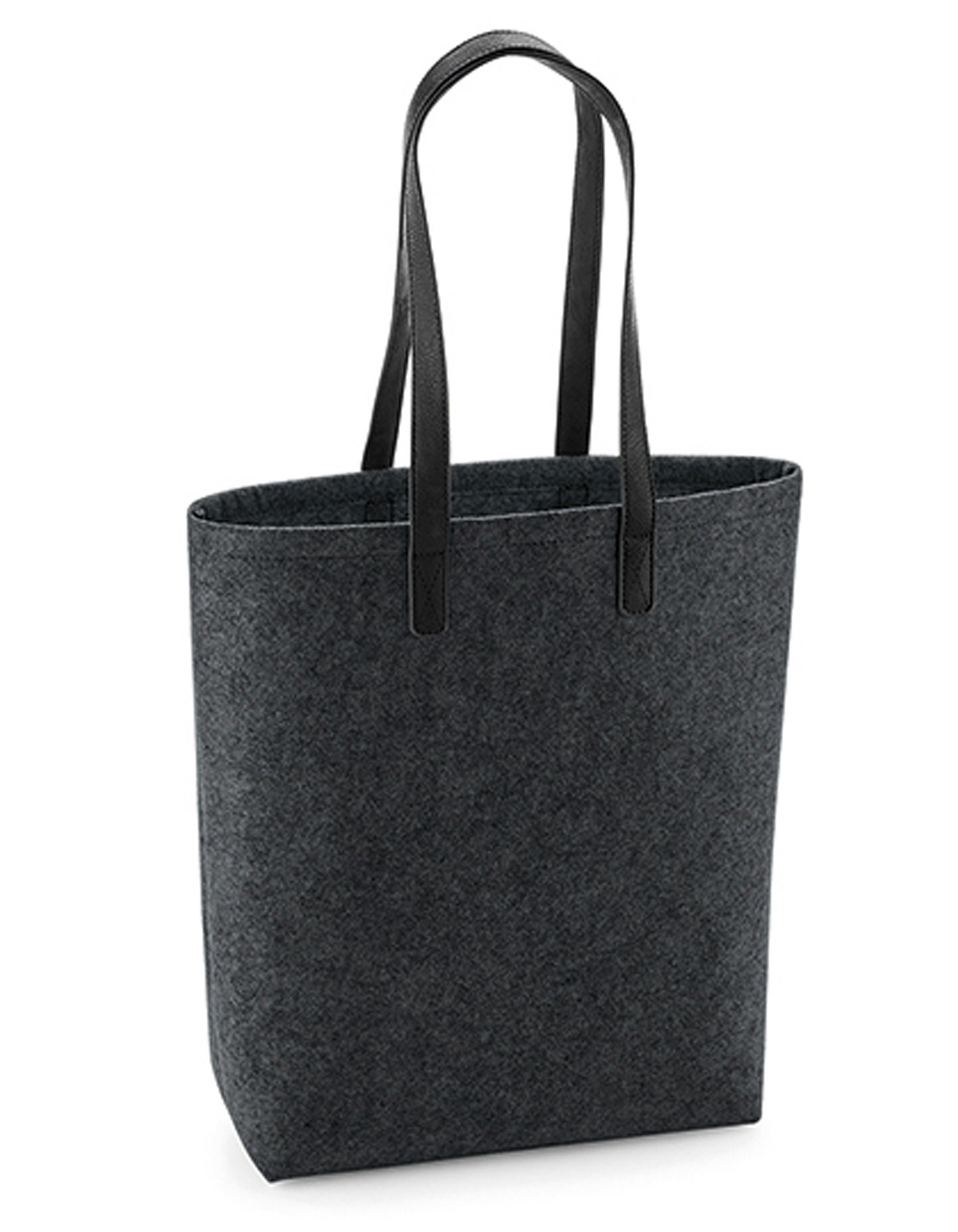 Freizeittaschen BagBase Premium Felt Bag BG738 Charcoal Melange/Black