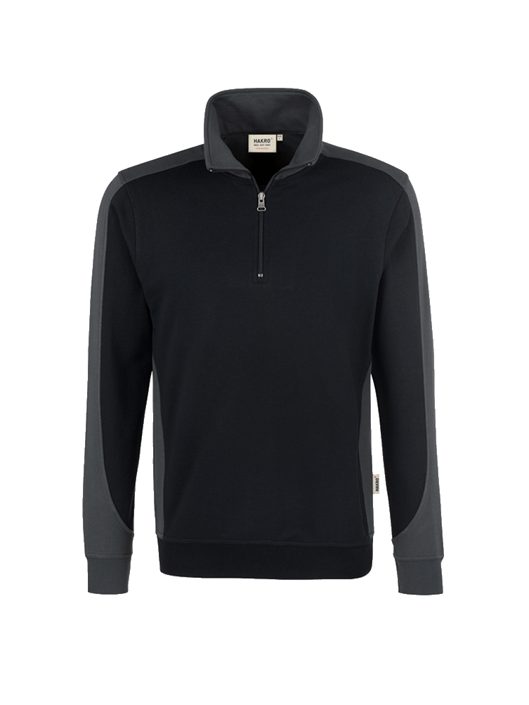 Herren Zip-Sweatshirt Hakro Performance 476 schwarz 005_1