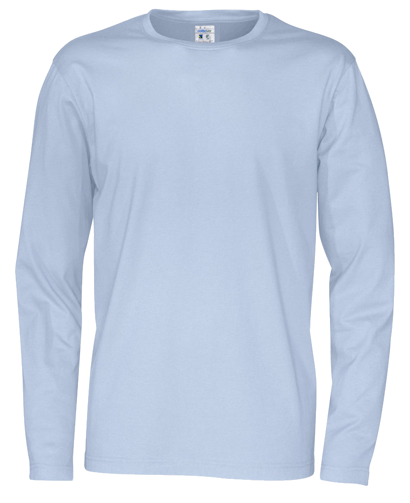Herren T-Shirt langarm Cottover Jersey LS 141020 Sky blue 725