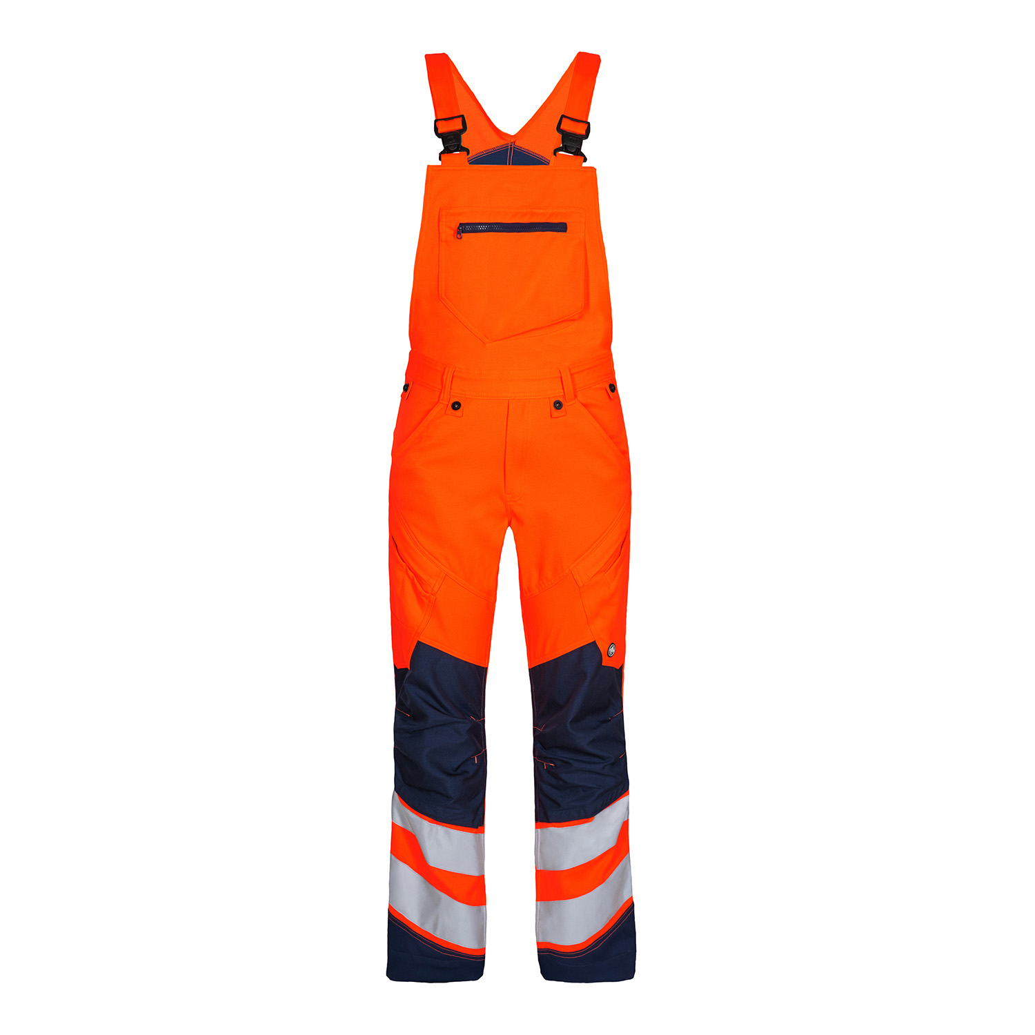 Herren Sicherheits-Latzhose FE Engel Safety 3544-314 Orange/Blue Ink 10165