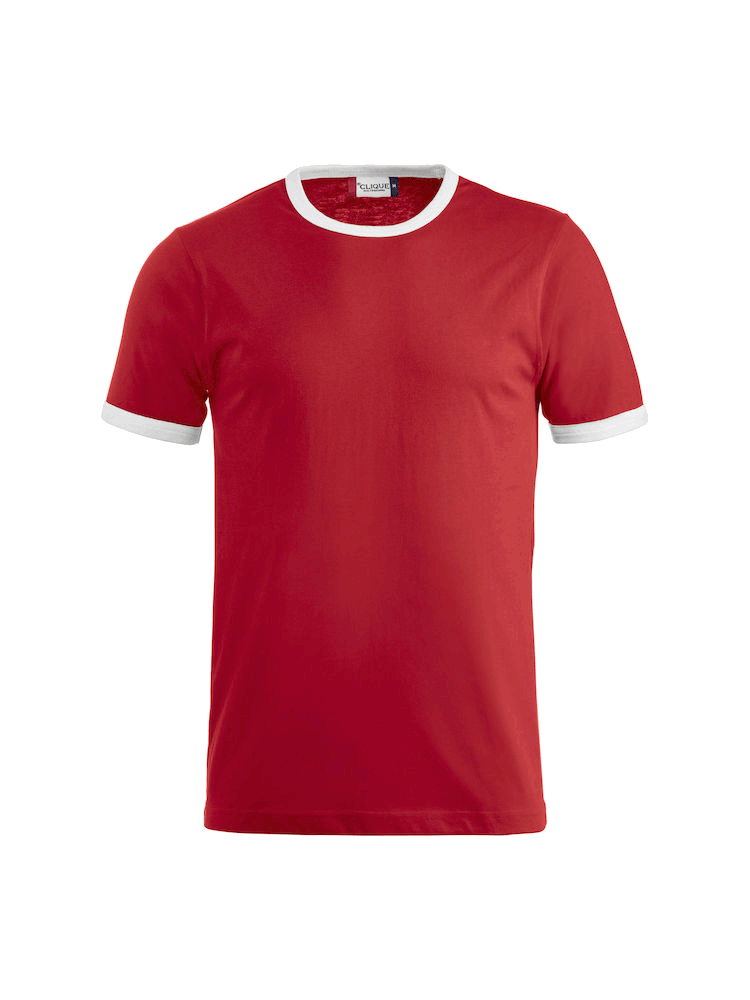 Unisex T-Shirt kurzarm Clique Nome 029314 Red/White 3500_1